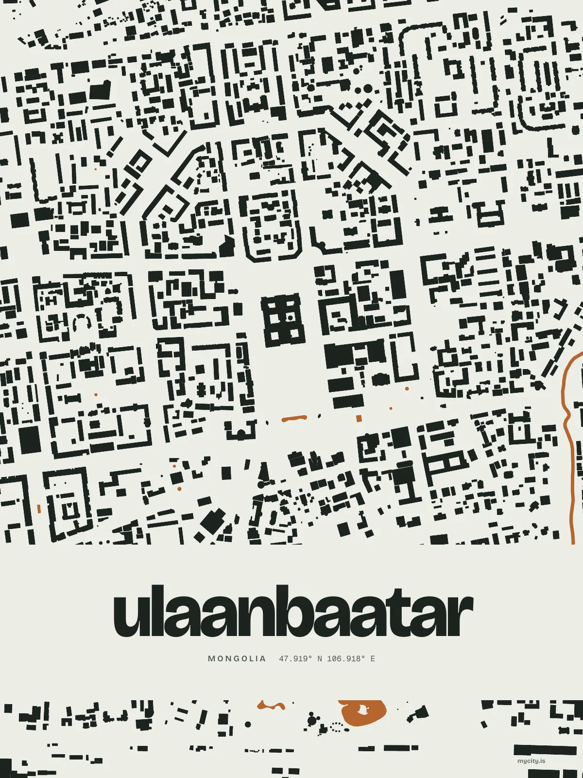 Ulaanbaatar, Figure Ground map