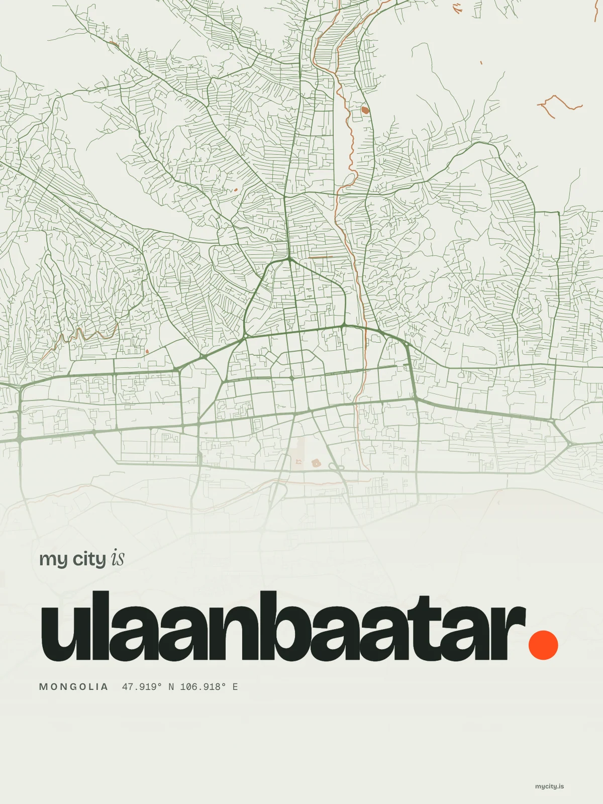 Ulaanbaatar, Riso map