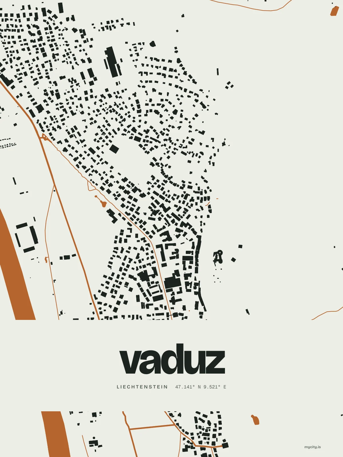 Vaduz, Figure Ground map