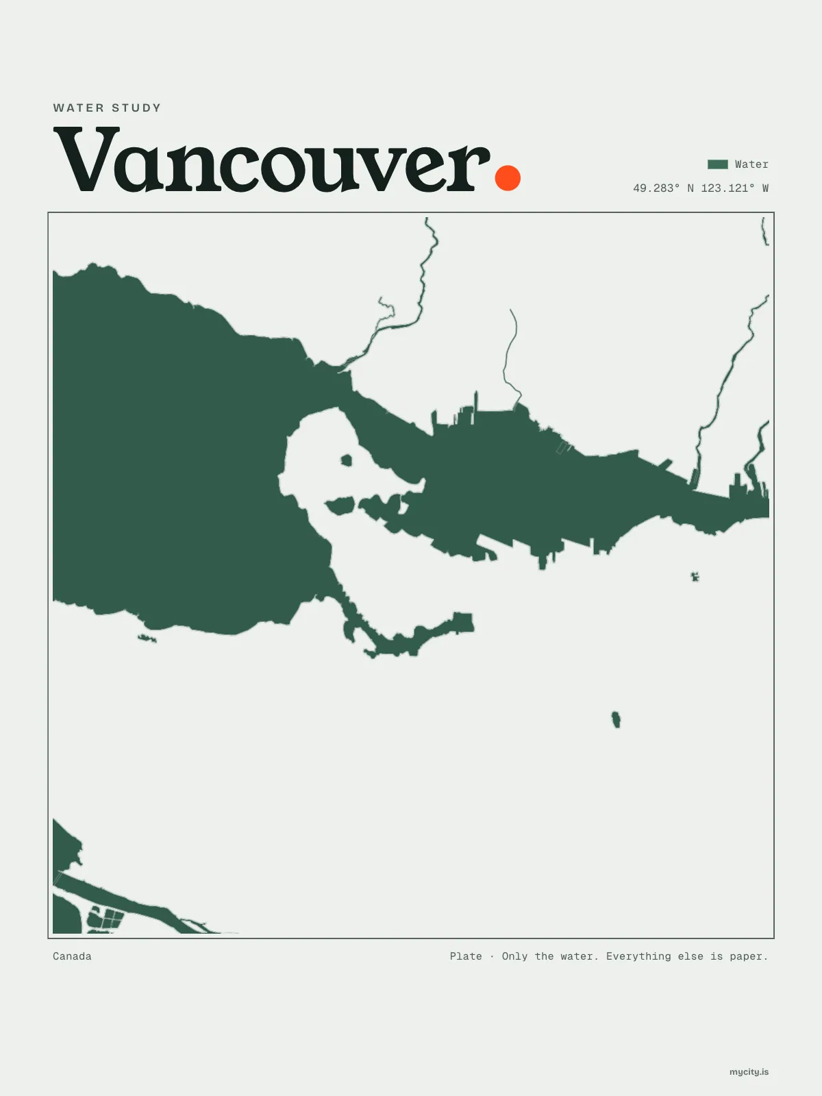 Vancouver, Water Study map