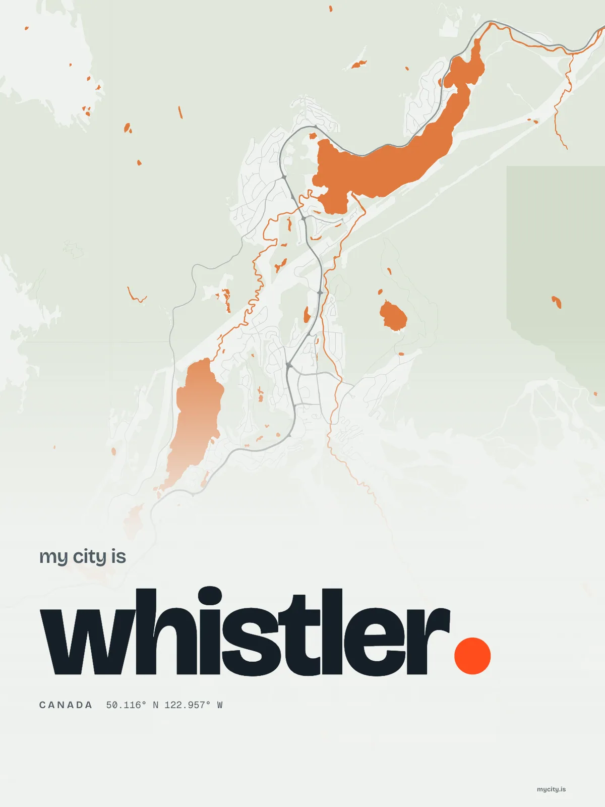 Whistler, Waterline map