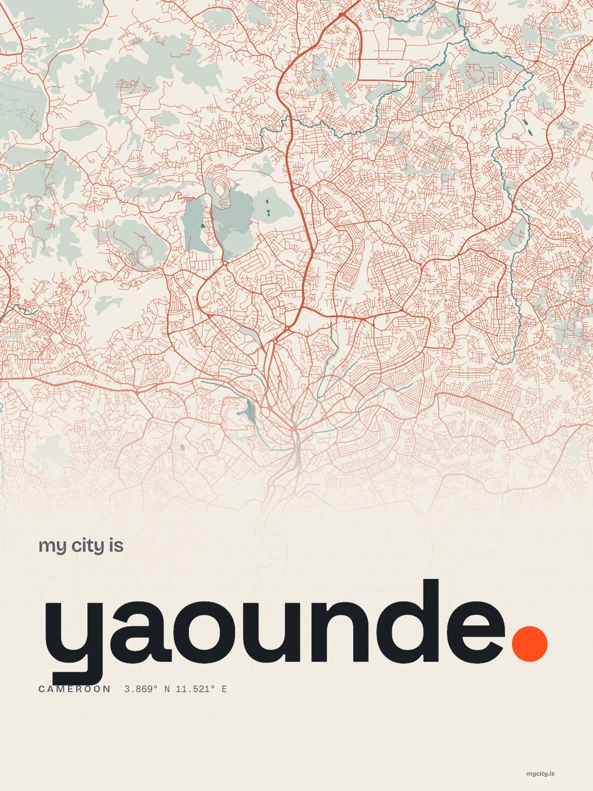 Yaounde, Riso map