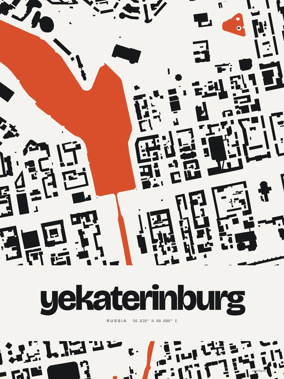 Yekaterinburg, Figure Ground map