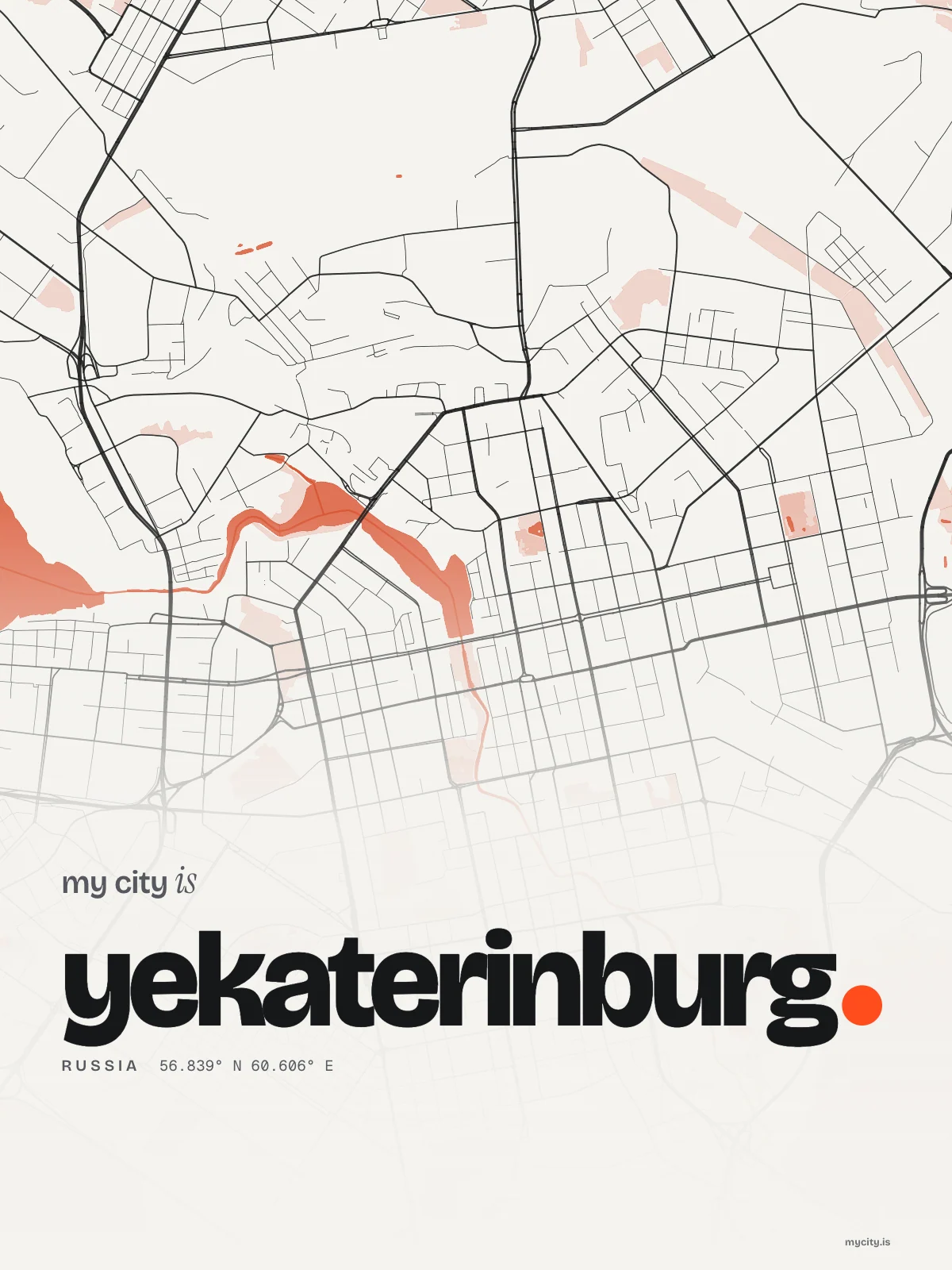 Yekaterinburg, Riso map